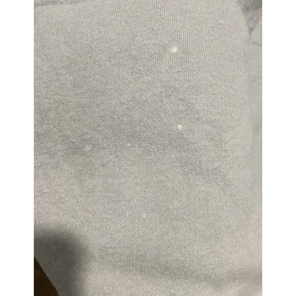 Vintage Y2K Air Jordan Fleece Hoodie Sweatshirt XXL Grey Blue Jumpman FLAWED - Picture 3 of 10